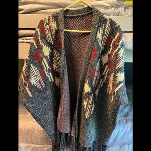 Oversized southwestern style knit sweater L/XL